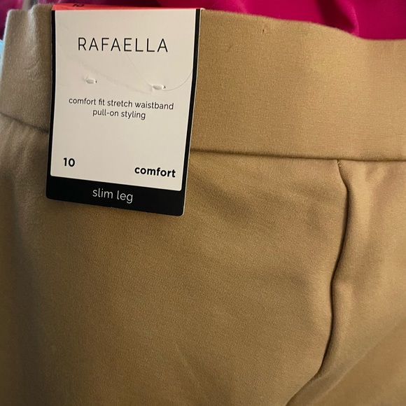 Rafaella Tigers Eye Pull on Curvy Fit Slim Leg Pants - Picture 8 of 11
